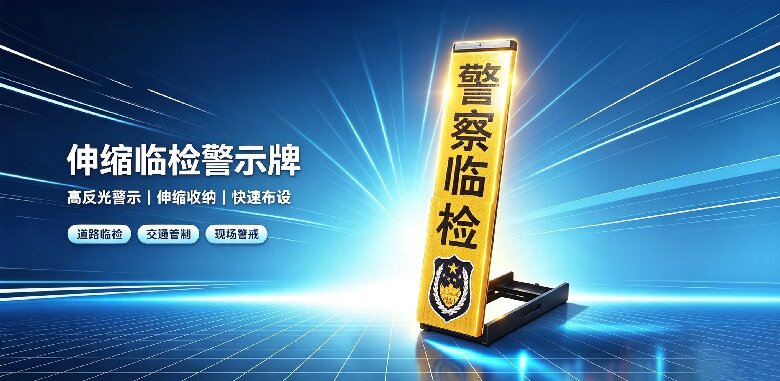 伸缩临检警示牌